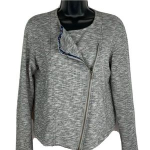 Matilda Jane M Knit Jacket Zip Moto Afternoon drive Gray Hello Lovely